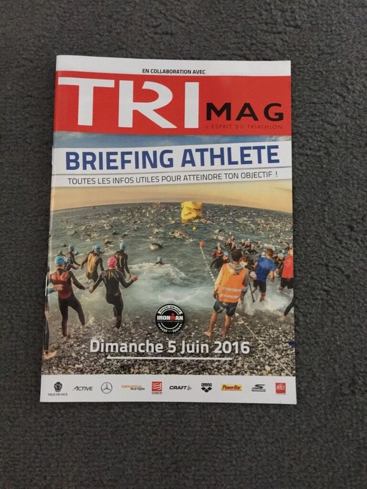 Programmheft Ironman Nizza 2016 in Neuental