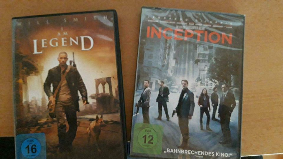 2 Dvds "Inception" und "I am Legend" Filme in Wallenfels