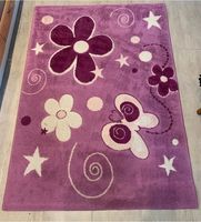 Kinderteppich pink lila Schmetterling Blume 120 x 170 cm Niedersachsen - Bissendorf Vorschau