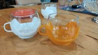 3 wunderschöne Tee-Tassen 70er weiß und orange Nordrhein-Westfalen - Paderborn Vorschau