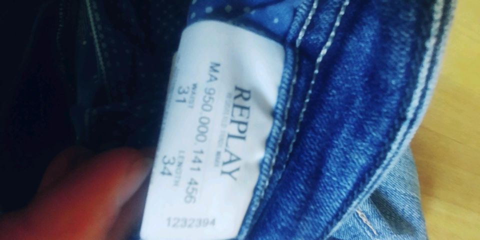 Jeans Replay Weite 31 Länge 34 in Mühlheim am Main