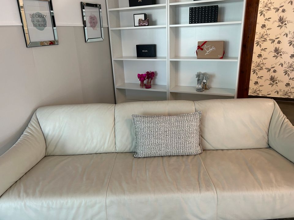 Designer Couch Sofa Garnitur echt Leder sehr gepflegt in Neumünster