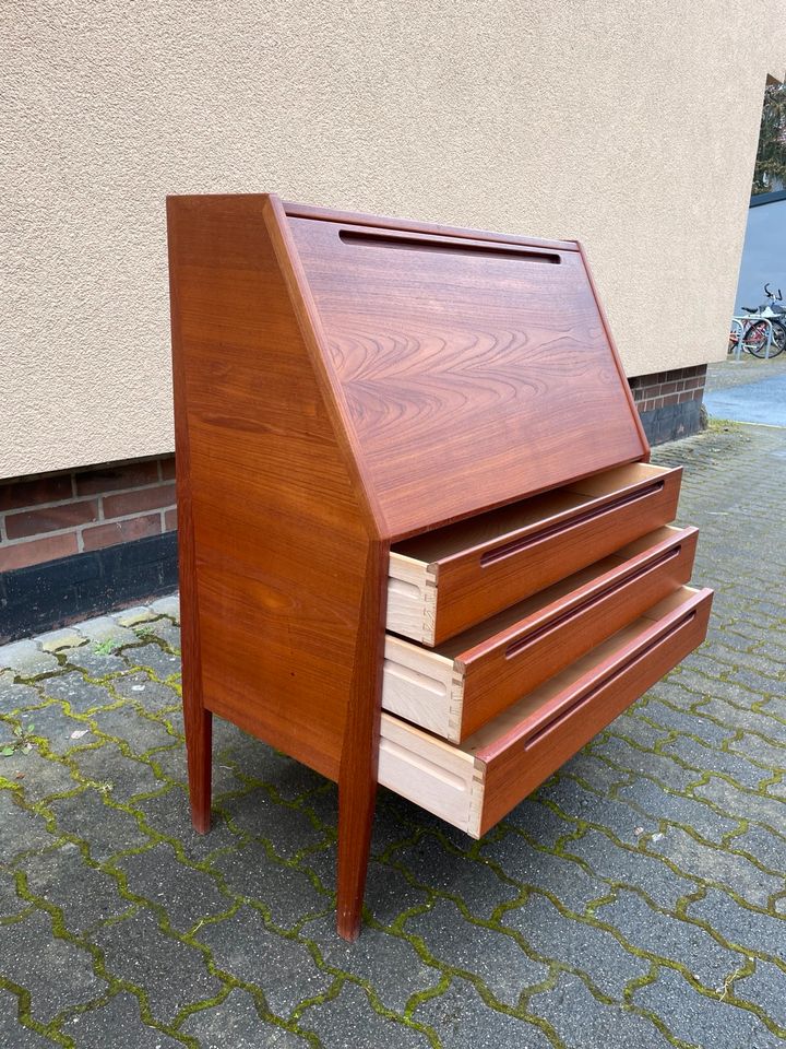 ◤ Nils Jonsson Tørring Møbler Teak Sekretär Teakholz Schreibtisch Büro Vintage Retro Kommode anrichte Desk mid Century Dänisch Design Danish 50er 60er 70er Sideboard Schrank in Berlin