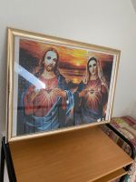 Jesus Puzzle Bild im goldenen schweren Rahmen zu verschenken Schwentinental - Klausdorf Vorschau