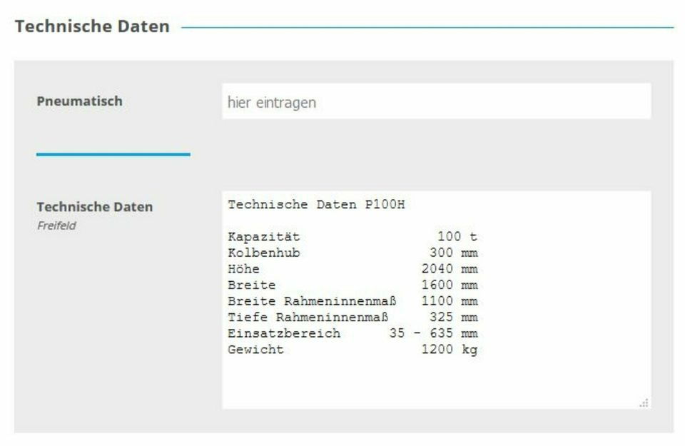 Werkstattpresse AC Hydraulic P100H handhydraulisch 100Tonnen in Köln