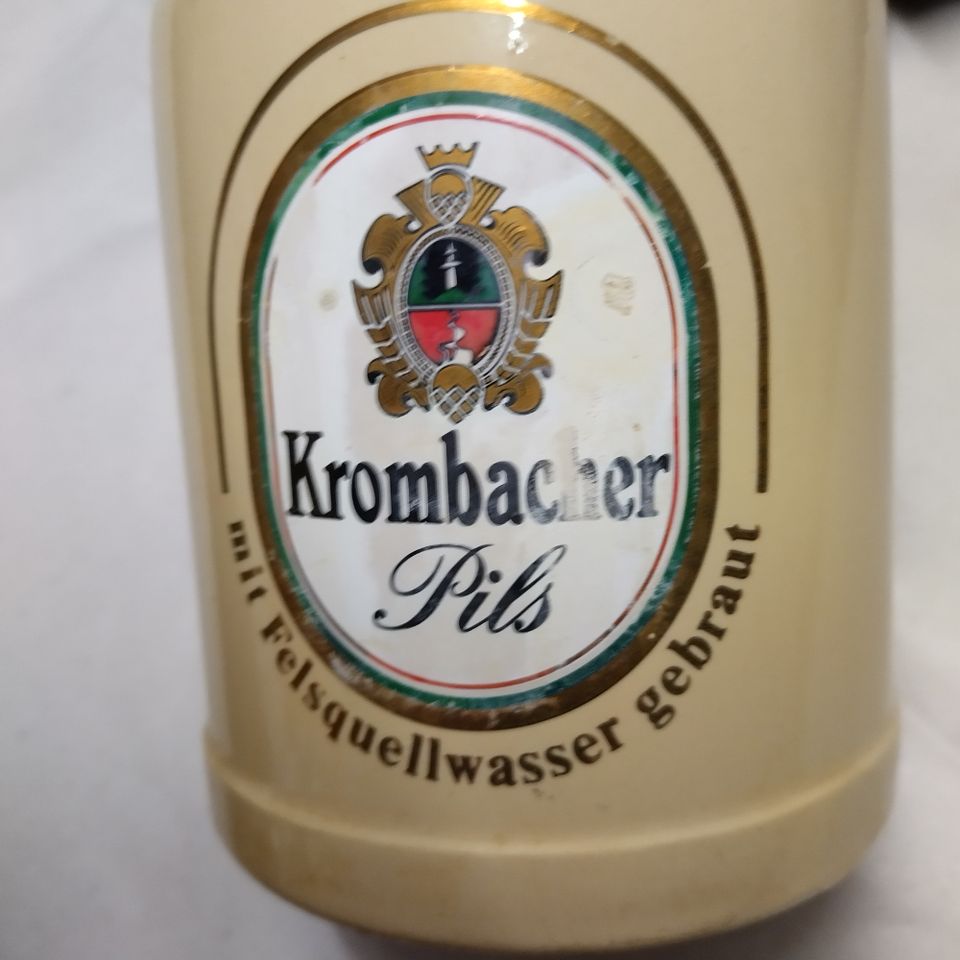 Bierkrug, Bierseidel, Steingut 0,5 L , Krombacher Pils in Hamminkeln