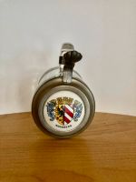 Alter Glaskrug - Metalldeckel+Porzellaneinsatz "Wappen Nürnberg" Bayern - Würzburg Vorschau