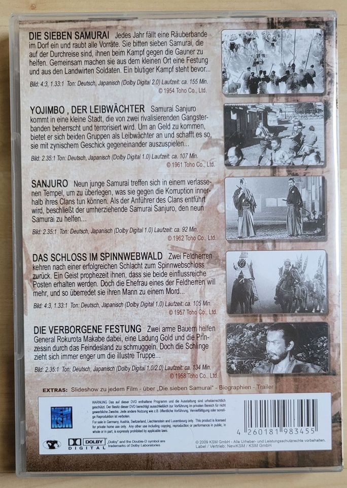 Akira Kurosawa - Samurai Edition - 5 DVDs in Stuttgart