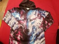 Funnycokid Hoodie Pullover Wolf L bunt Damen Herren Sachsen - Radeberg Vorschau