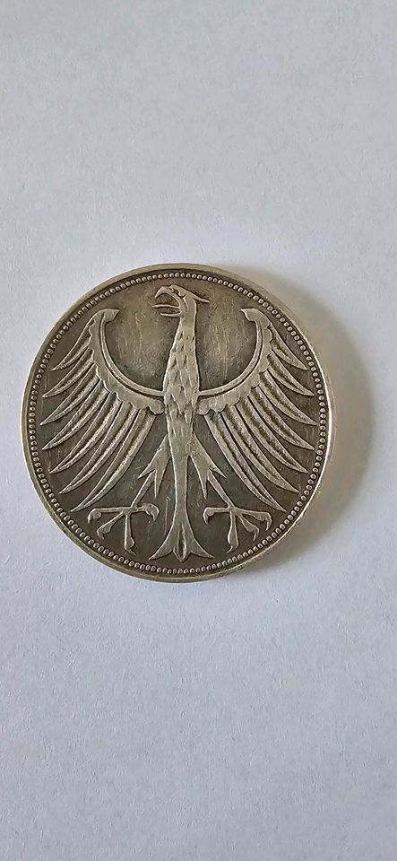 Münze BRD 5 Deutsche Mark (5 DM) 1951 D Silberadler KM 112.1, J 3 in Oberhausen