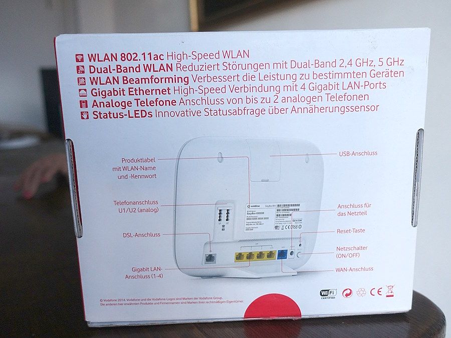 DSL WLAN Router Vodafone Easybox 804 originalverpackt unbenutzt in Meinhard