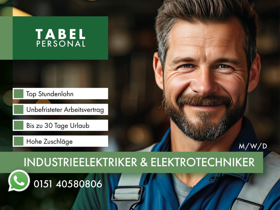 ✴️Industrieelektriker & Elektrotechniker (m/w/d) gesucht in Hessisch Oldendorf - guter Stundenlohn. + Benefits in Hessisch Oldendorf