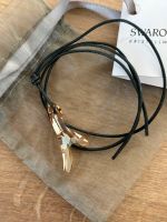 Swarovski Kette Halsband Lederband neu mit Etikett Boho Hippie Thüringen - Krauthausen Vorschau