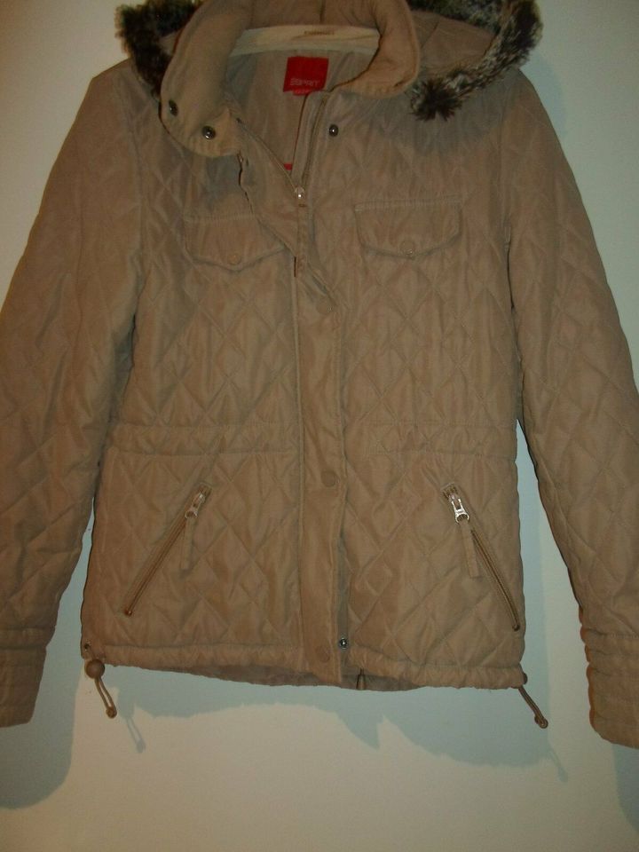 ESPRIT Jacke Gr.38 beige warm Kapuze neuwertig in Kiel