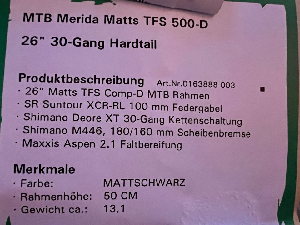 Mountainbike - Merida Matts TFS 500-D in Ellerbek