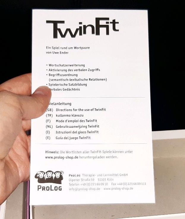 "TwinFit - Objecta" - PROLOG - Sprachtherapie, Logopädie in Mönchengladbach