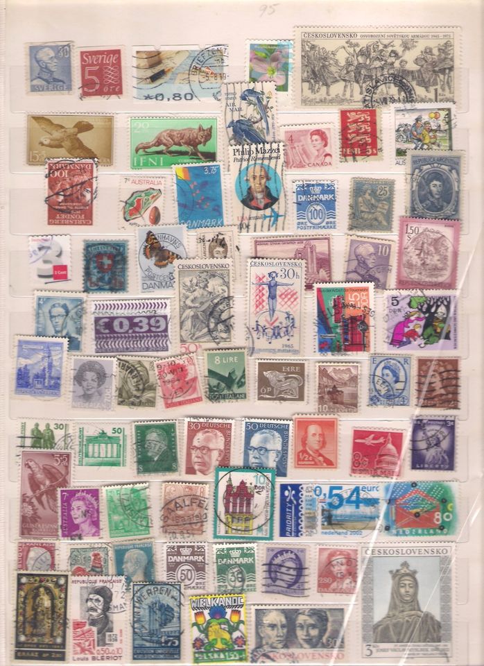 130 Briefmarken alle Welt, gestempelt, Lot 88 in Berlin