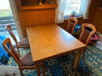 Holztisch + 4 Stühle zu verschenken Saarland - Bous Vorschau