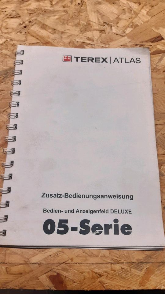 Bedienungsanleitung +Zusatzanleitung Atlas Mobilbagger 1605 in Ilsede