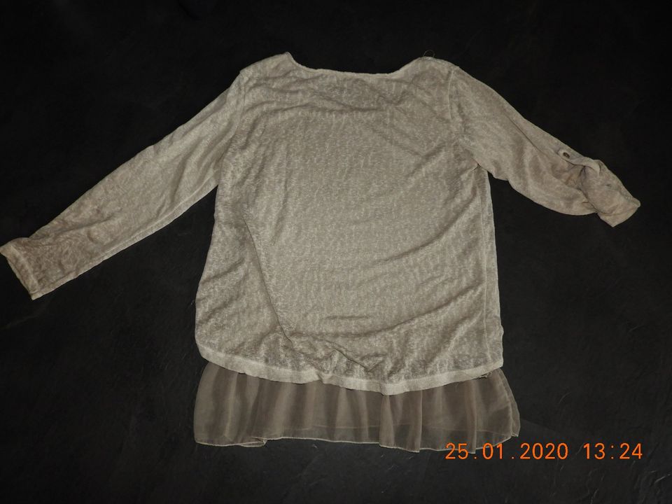 beige Bluse Langarm Schirt Gr. 40 L in Berlin