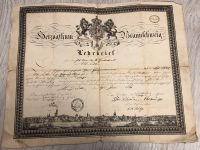 Alter Lehrbrief von 1860 Bayern - Schwarzenbruck Vorschau