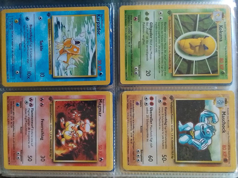 Pokemon Sammelkarten 1. Generation, 1.Edition von 1995/96/98 102 in Leverkusen