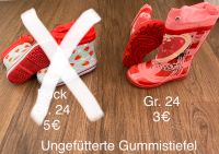 Ungefütterte Gummistiefel Gr. 24 Bayern - Burgwindheim Vorschau