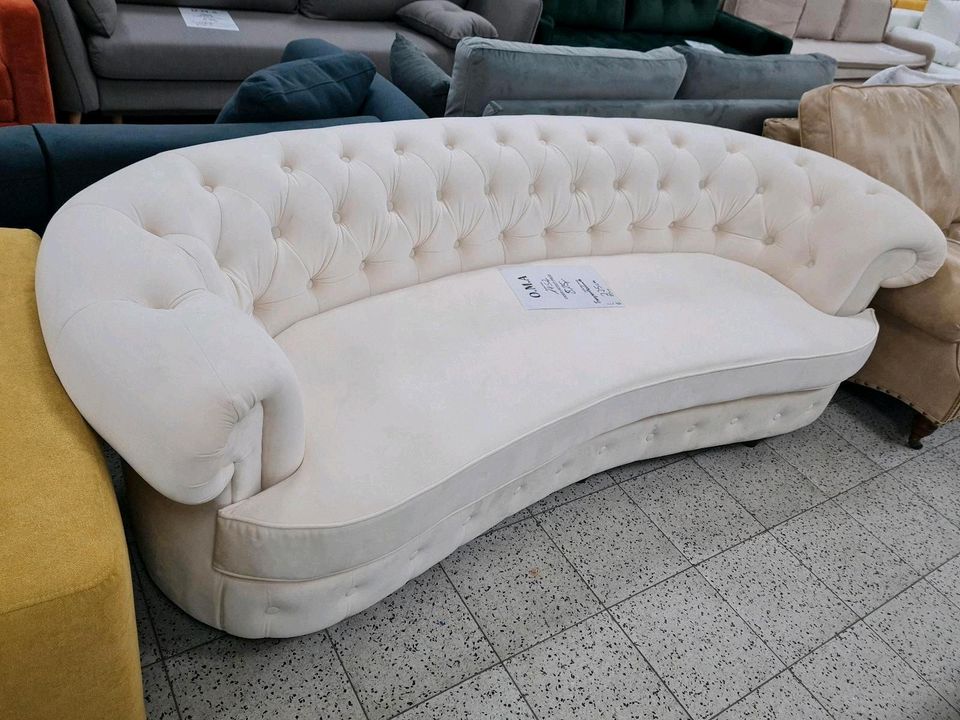 Sofa Couch 3-Sitzer Chesterfield Optik Möbel UVP 1452€ in Herbstein