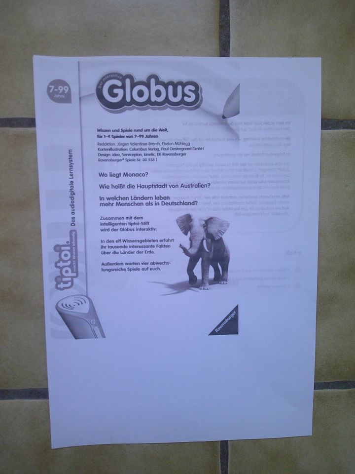 tiptoi Der interactive Globus Puzzleball 96 Teile in Oberhausen