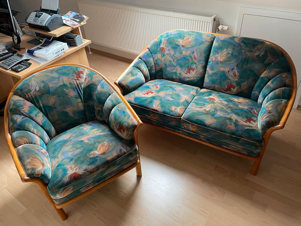 Vintage Couch Sessel 70er Jahre Sofa Stuhl Antik in Tetenbüll