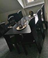 schwarzer Tisch inklusive 6 Stühlen Nordrhein-Westfalen - Gummersbach Vorschau