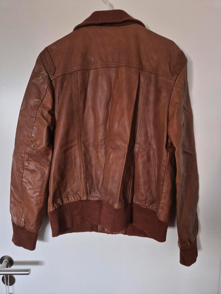 Vintage Style Lederjacke Marke Revolution Gr. M Braun  / Cognac in Mainz