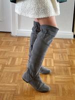 Graue kniehohe Wildleder Stiefel 5th Avenue 37 Hamburg - Altona Vorschau