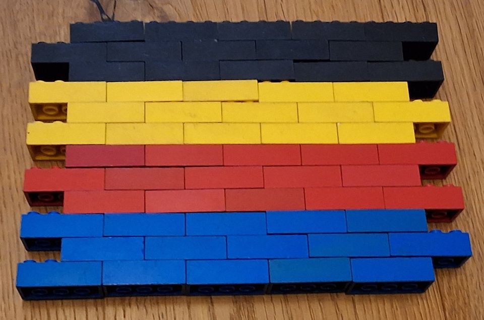 60x Lego blau rot gelb schwarz Bayer Teststein 2x4 Sammler 70er in Wetter (Ruhr)