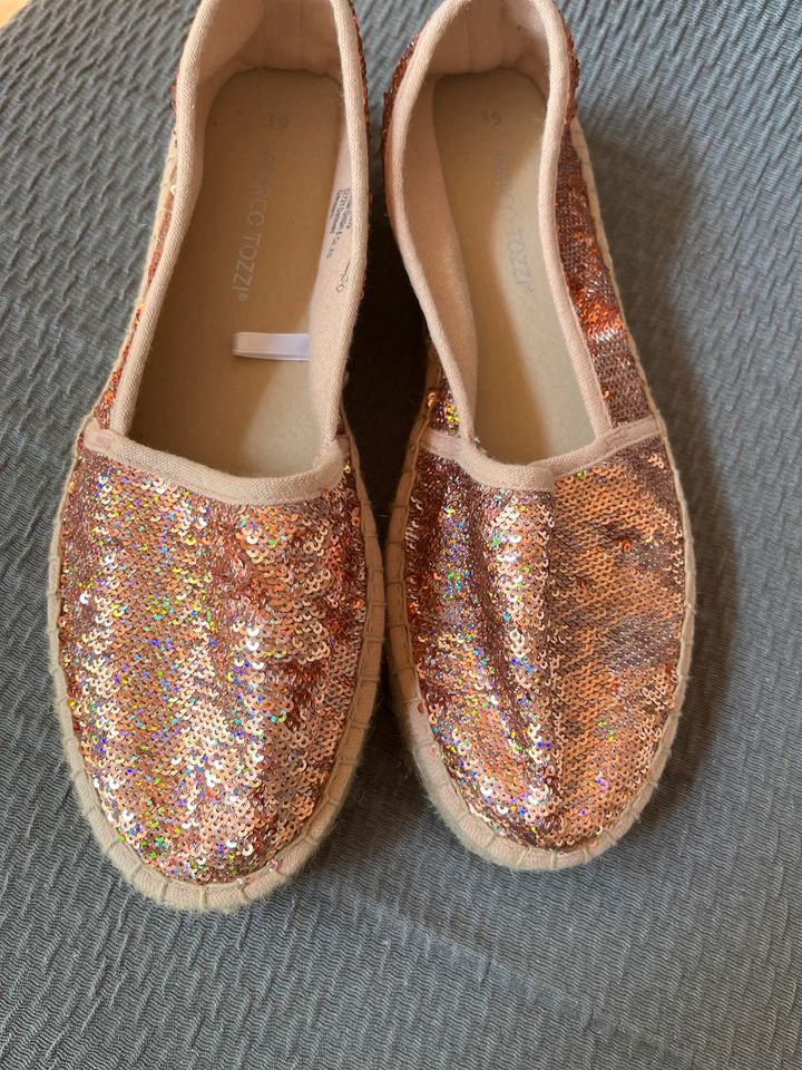 Espadrilles wie neu Gr 39 Roségold Marco Tozzi in Lörrach