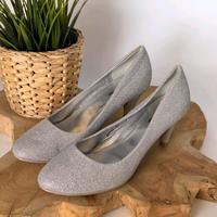 Pumps Stöckelschuhe Schuhe Größe 41 Brautschuhe Silber Glitzer Bayern - Neukirchen b Hl Blut Vorschau
