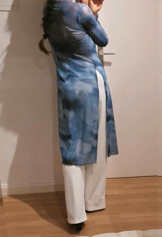 Tunika Kleid Mesh gr. Sarong cover blau Strandkleid in Hamburg