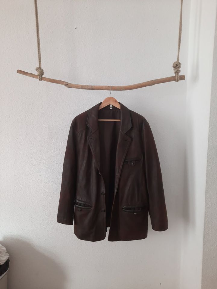 Vintage Lederjacke in rotbraun in Erfurt