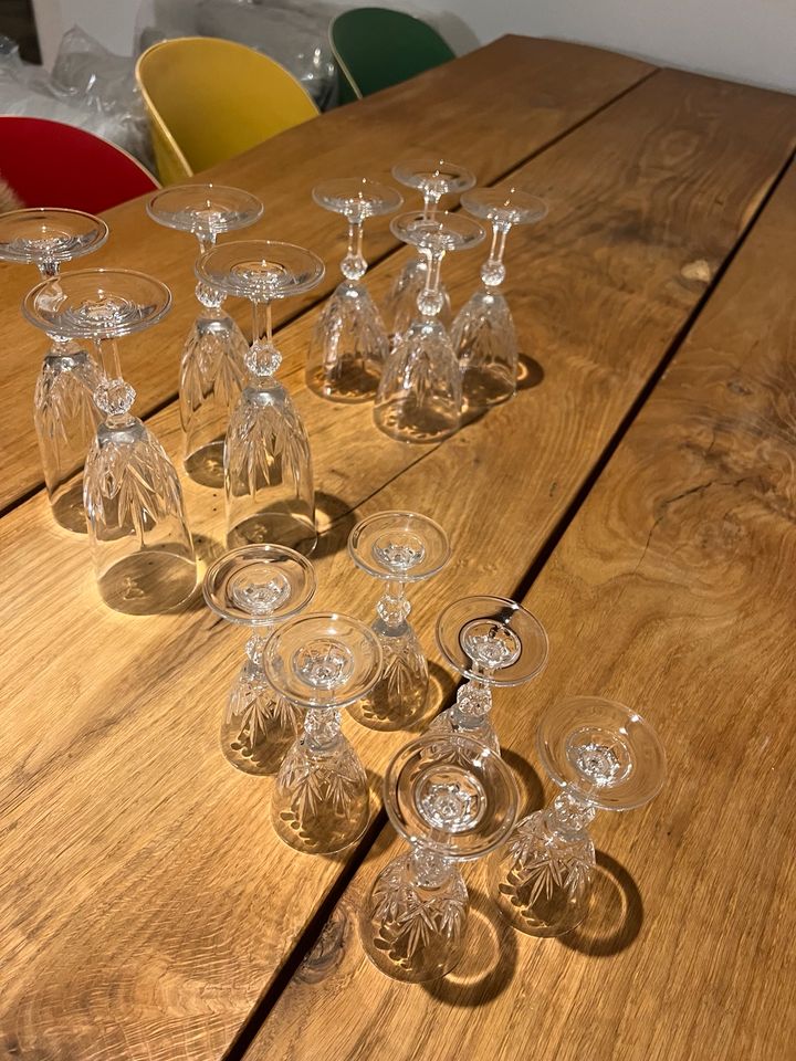 Kristall Gläser Set 16-teilig in Gilten