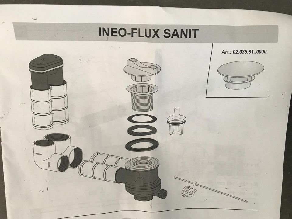 SANIT Ablaufgarnitur INEO-FLUX Siphon Set  - 31.019.00..001 NEU in Luhe-Wildenau