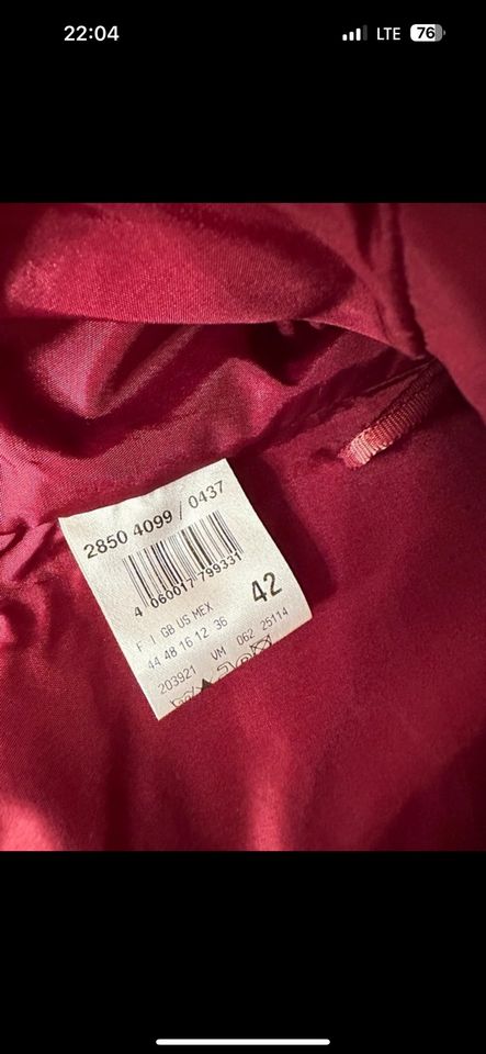 Vera Mont Rockanzug Gr 40-42 rot NEU in Hamburg