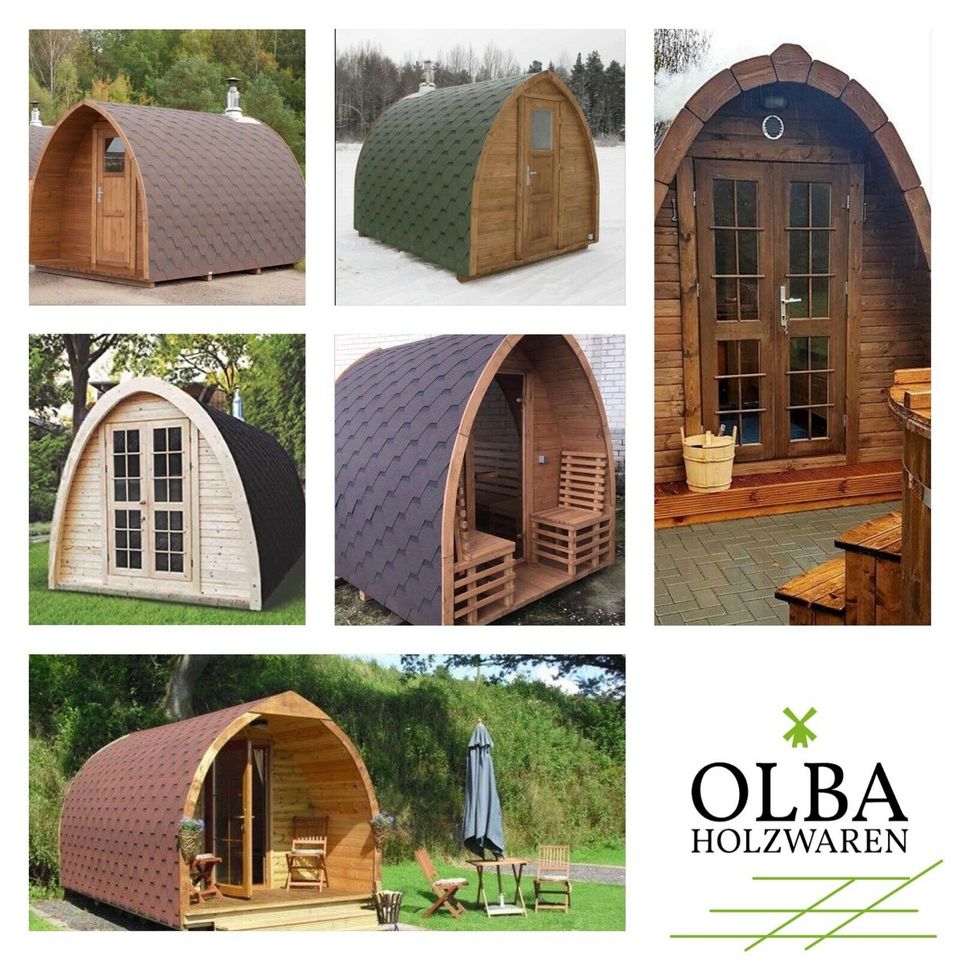 ❤️ SAUNA Gartensauna Fasssauna Campingpod als Bausatz Iglu Pod in Luckenwalde