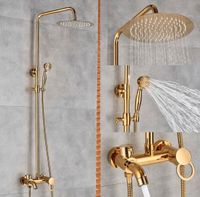 Gold Duschsystem Regendusche Duschstange Duscharmatur Dusche Set Hessen - Weilburg Vorschau