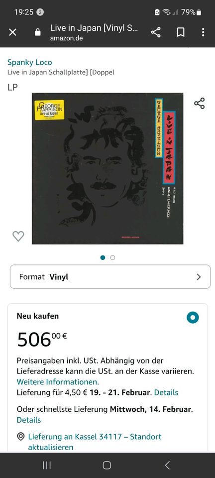 Georg Harrison Schallplatten 2 LPs, Vinyl live in Japan in Freigericht
