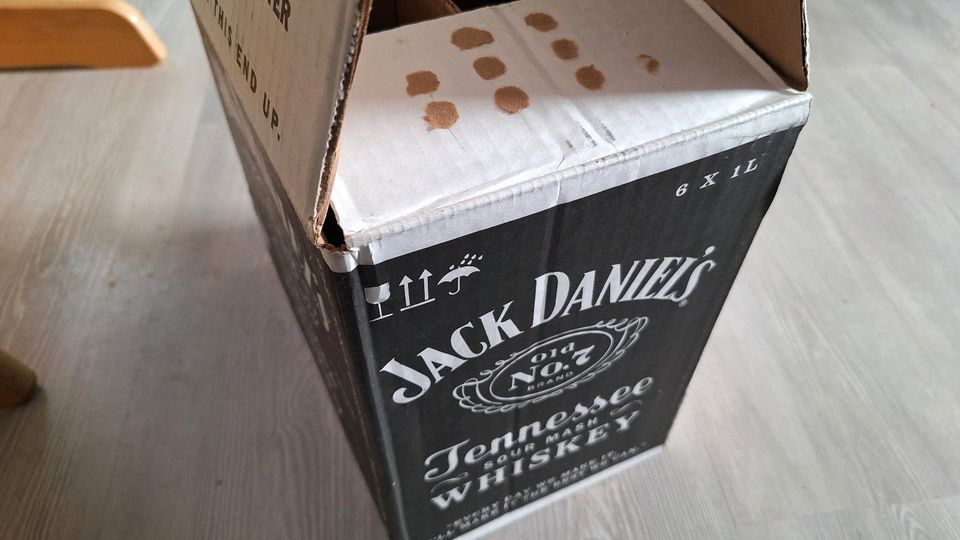6 x 1 L Jack Daniels Flaschen (leer) in OVP in Zella-Mehlis