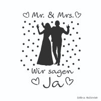 Bügelbild JGA Mr Mrs Wir sagen Ja Hochzeit DIY Mengenrabatt* Nordrhein-Westfalen - Ense Vorschau