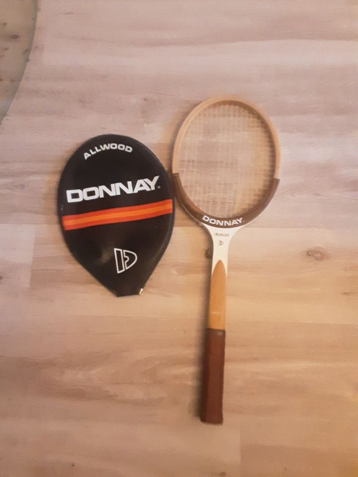 Donnay Diamant Tennisschläger aus Holz inkl. Hülle Vintage Racket in Lamspringe