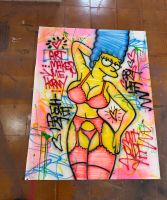 ✅Outside - Marge Simpson - Art makes me horny / 105x80cm Wandbild, Kunstwerk, Acryl, Leinwand, Handgemalt Nordrhein-Westfalen - Horstmar Vorschau