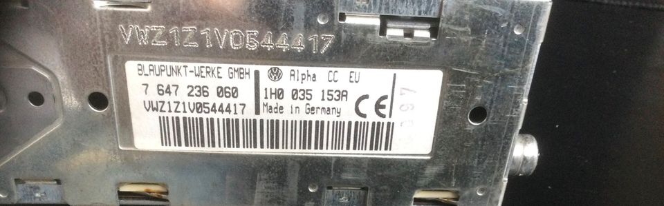 VW Radio ALPHA CC EU mit Code GRATIS VERSAND in Unterensingen