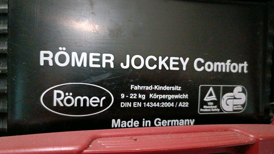 Römer Jockey Comfort Fahrradsitz Kinder Fahrrad 9 - 22 kg in Dielheim
